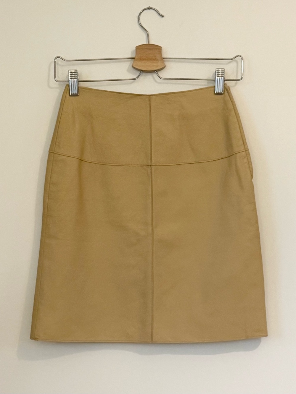 Vintage Y2K Danier Genuine Leather Tan Pencil Skirt